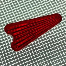 2" x 1" Arrowhead Transparent Starburst Red Playfield Insert