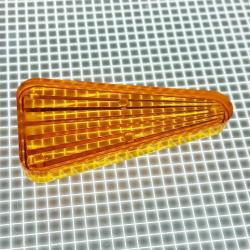 2" x 1" Triangle Transparent Starburst Orange Playfield Insert