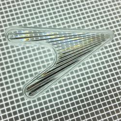 2-1/4" x 1-5/8" Arrowhead Transparent Starburst Clear Playfield Insert