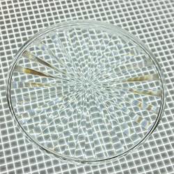 2-1/2" Round Transparent Starburst Clear Playfield Insert