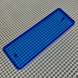 3" x 1" Rectangle Transparent Plain Blue Playfield Insert