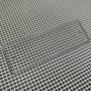3" x 1" Rectangle Transparent Plain Clear Playfield Insert