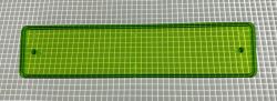 4-3/8" x 1" Rectangle Transparent Plain Lime Green Playfield Insert