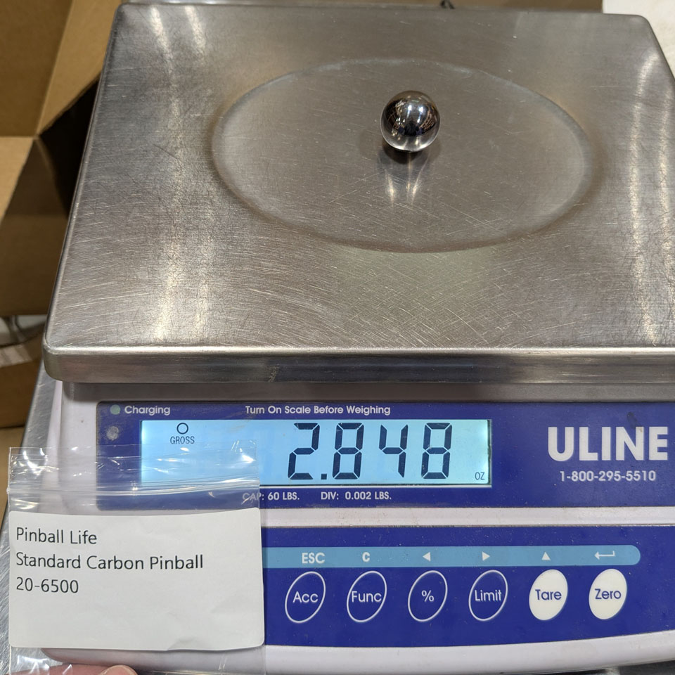 PBL Standard Pinball Weight in Ounces