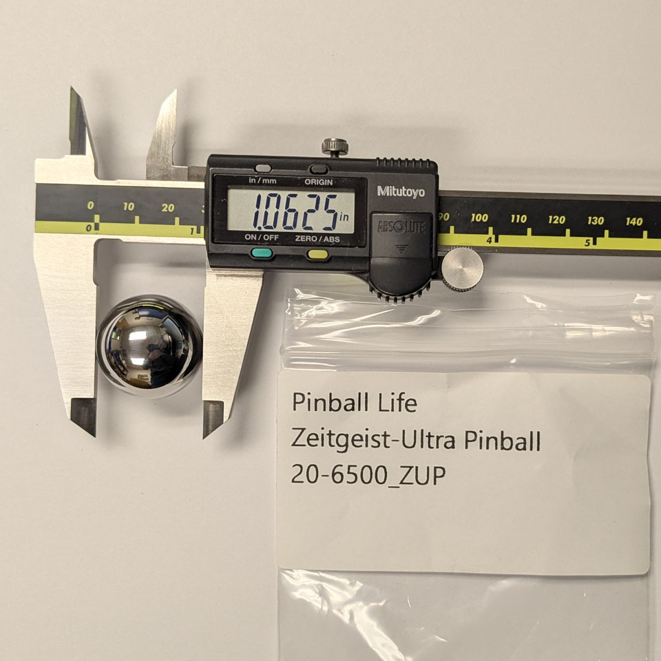 PBL Zeitgeist Shiny Pinball Diameter