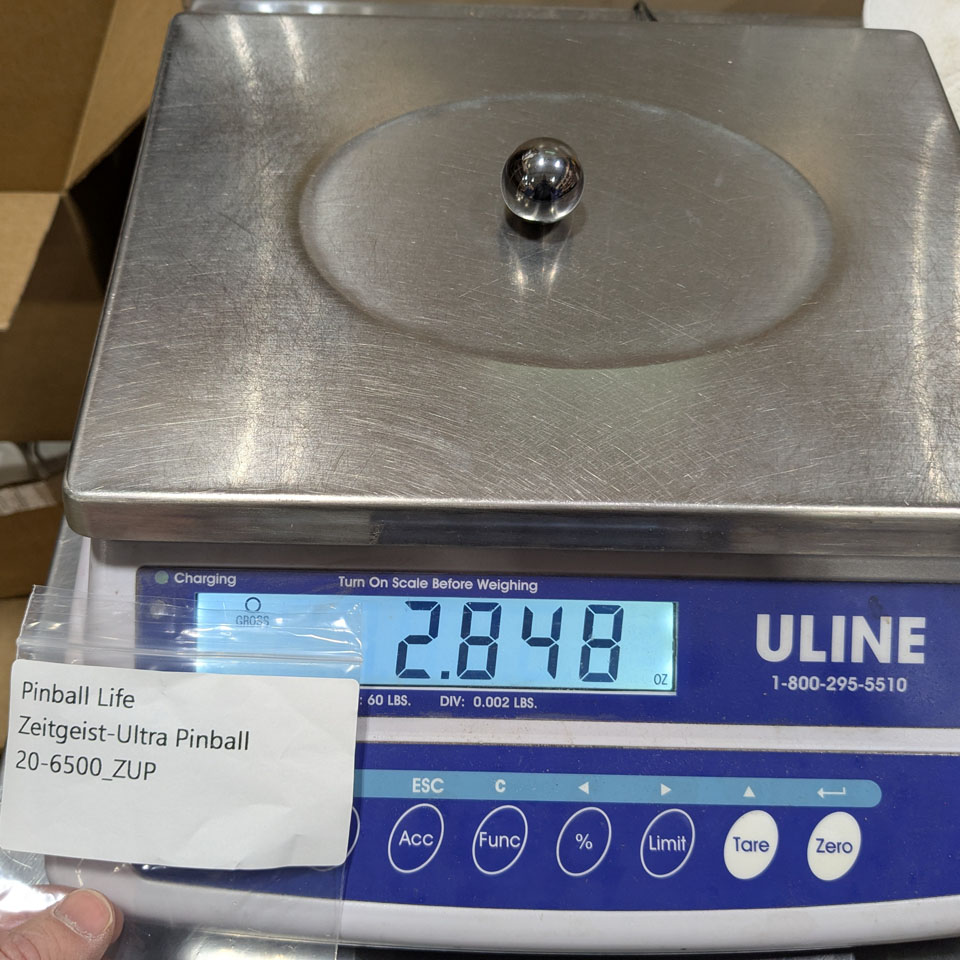 PBL Zeitgeist Shiny Pinball Weight in Ounces