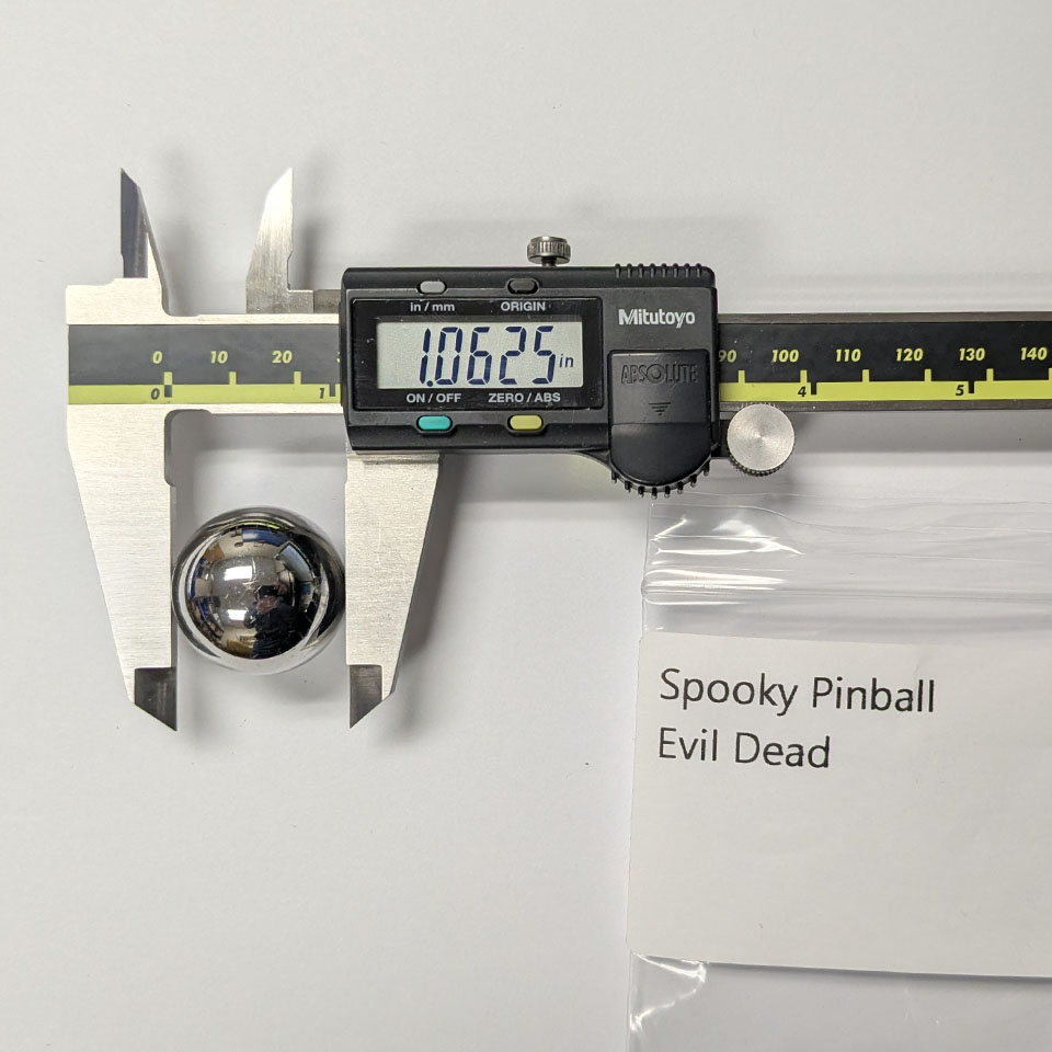 Spooky Pinball Diameter